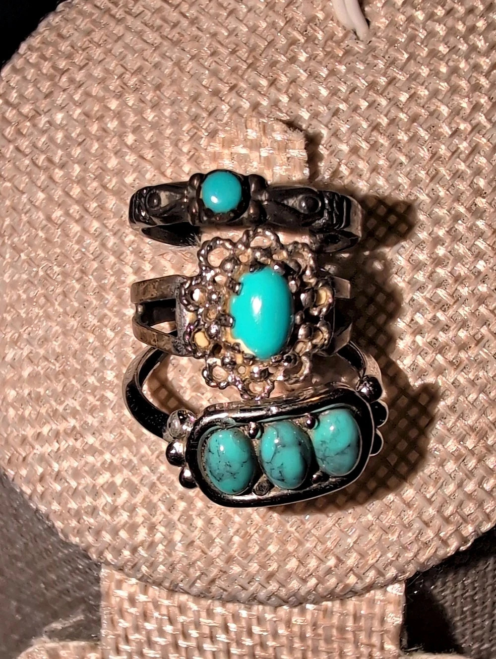 Turquoise Ring Set Of 3
